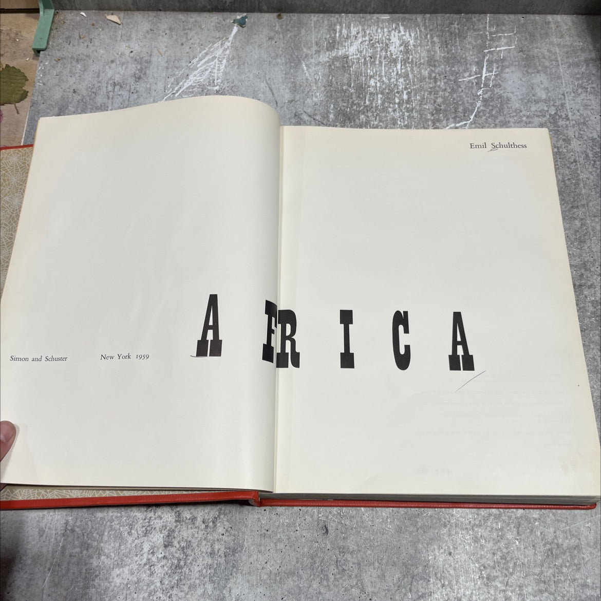 arica book, by emil schulthess, 1959 Hardcover image 2