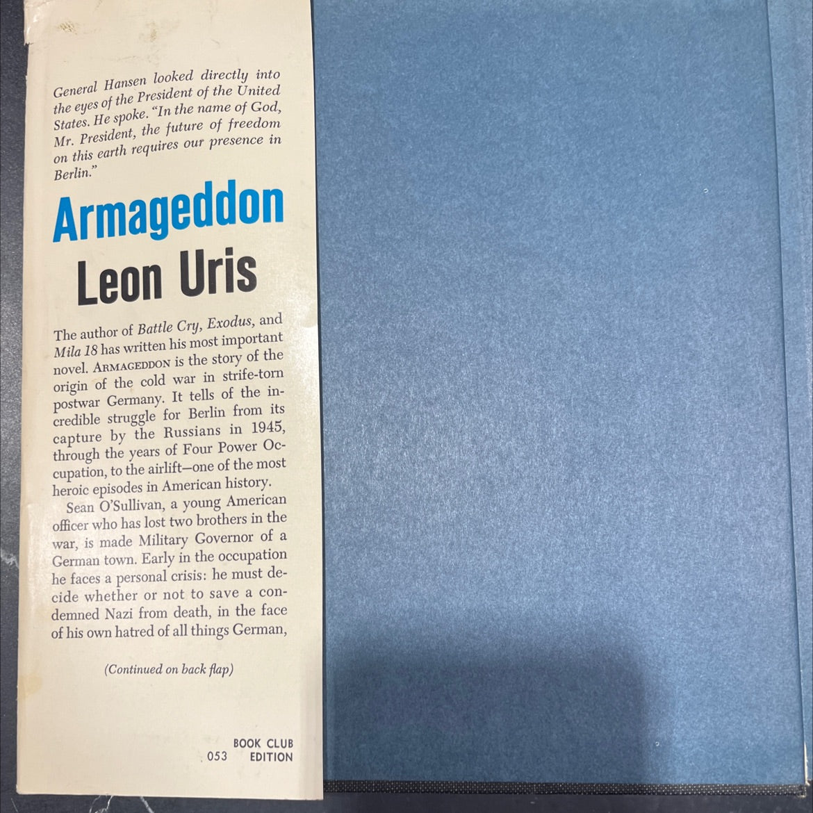 armageddon a novel of berlin book, by leon uris, 1964 Hardcover image 4