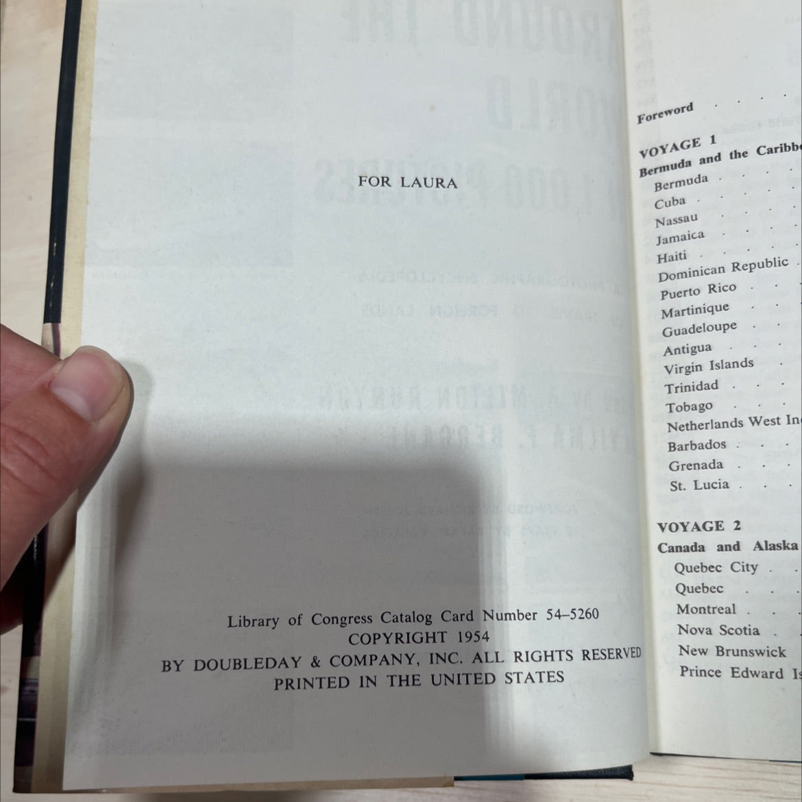 around the world in 1,000 pictures voyage book, by A. Milton Runyon, Vilma F. Bergane, 1954 Hardcover image 3