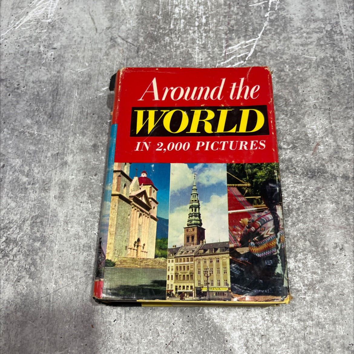 around the world in 2000 pictures book, by a. milton runyon, vilma f. bergane, 1959 Hardcover image 1