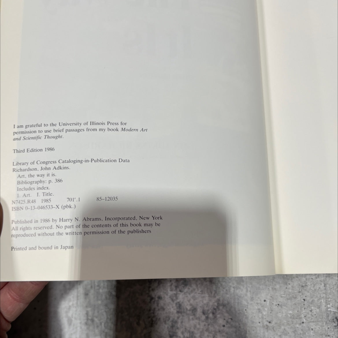 art, the way it is book, by john adkins richardson, 1986 Paperback image 3