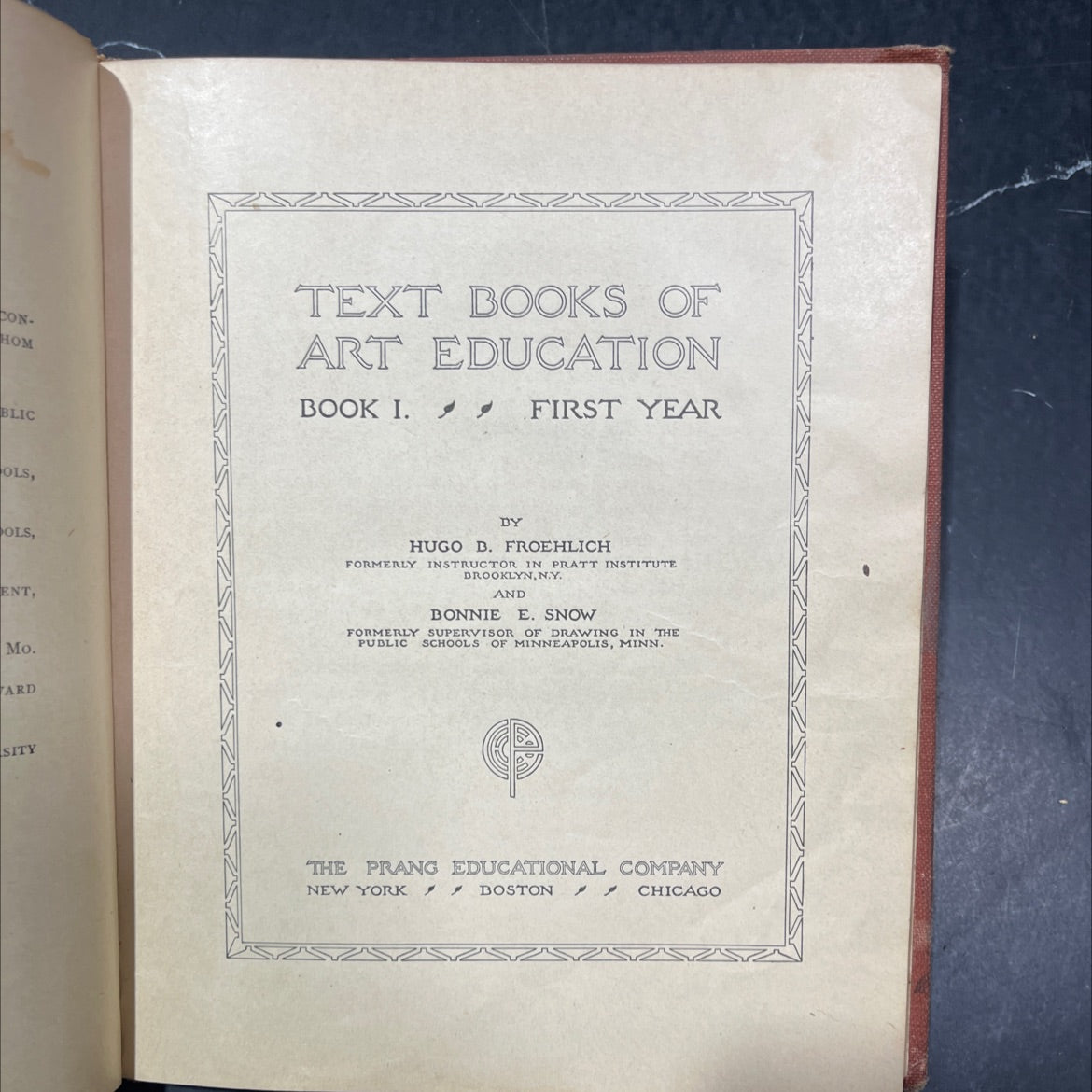 art education textbooks of public schools, book i, first year book, by hugo b. froehlich, bonnie e. snow, 1904 Hardcover image 2
