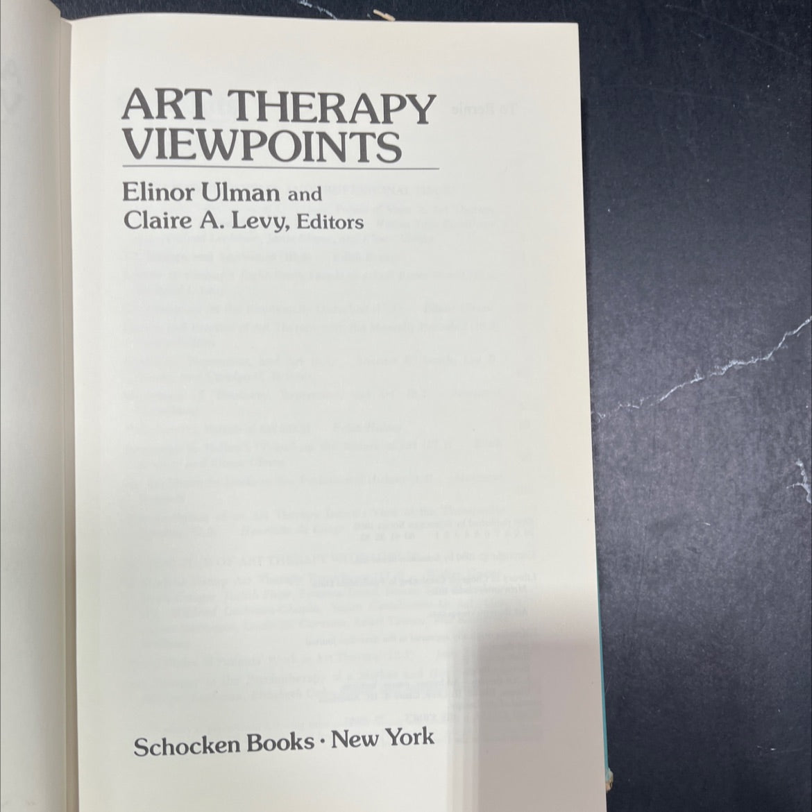 art therapy viewpoints book, by Elinor Ulman and Claire A. Levy, 1980 Hardcover image 2