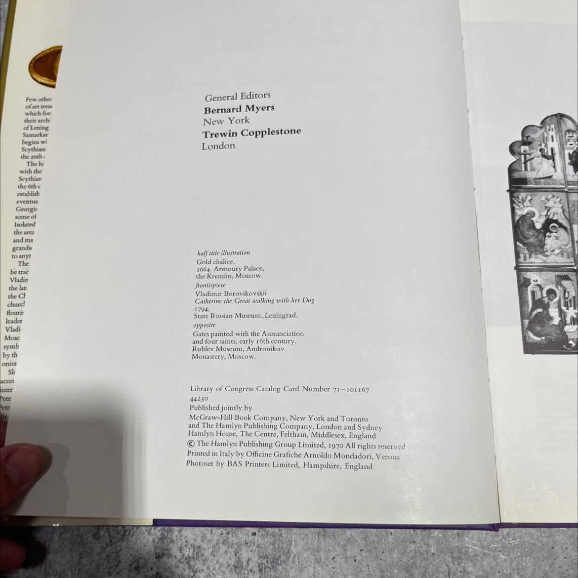 art treasures in russia book, by Prince Dimitri Obolensky, 1970 Hardcover image 3