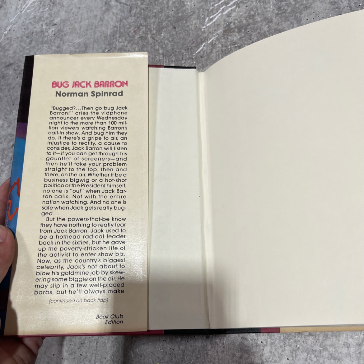 as bug jack barron book, by Norman Spinrad, 1969 Hardcover image 4