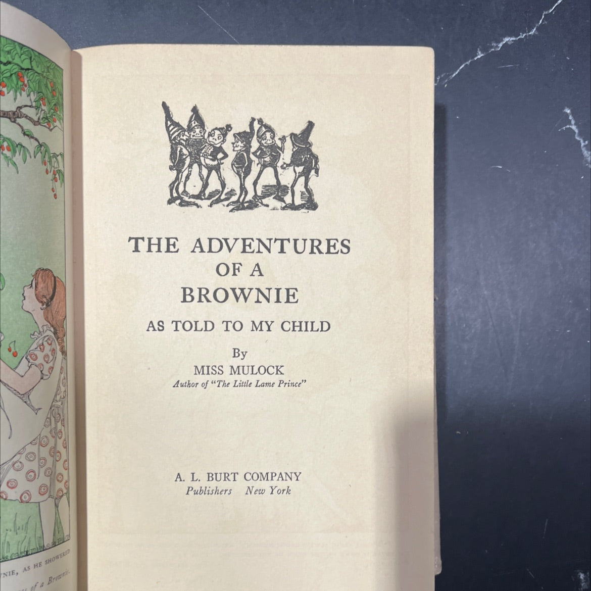 as he showered of a brownie wax the adventures of a brownie as told to my child book, by miss mulock, 1970 Hardcover image 2