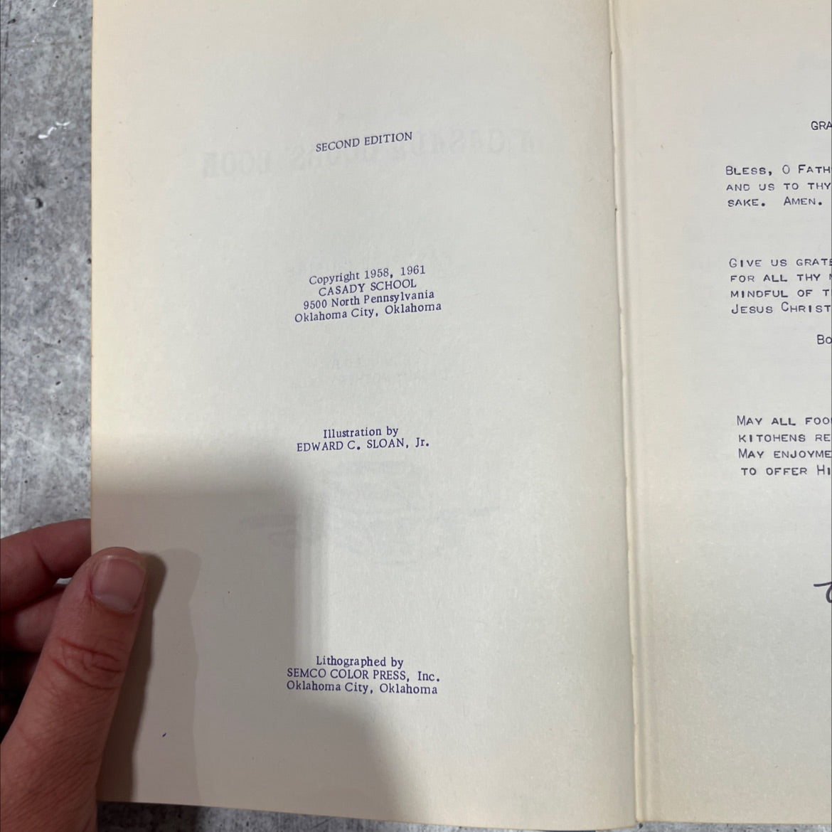 asady doors' book favorite cuisine book, by casady mothers' club, 1961 Hardcover image 3