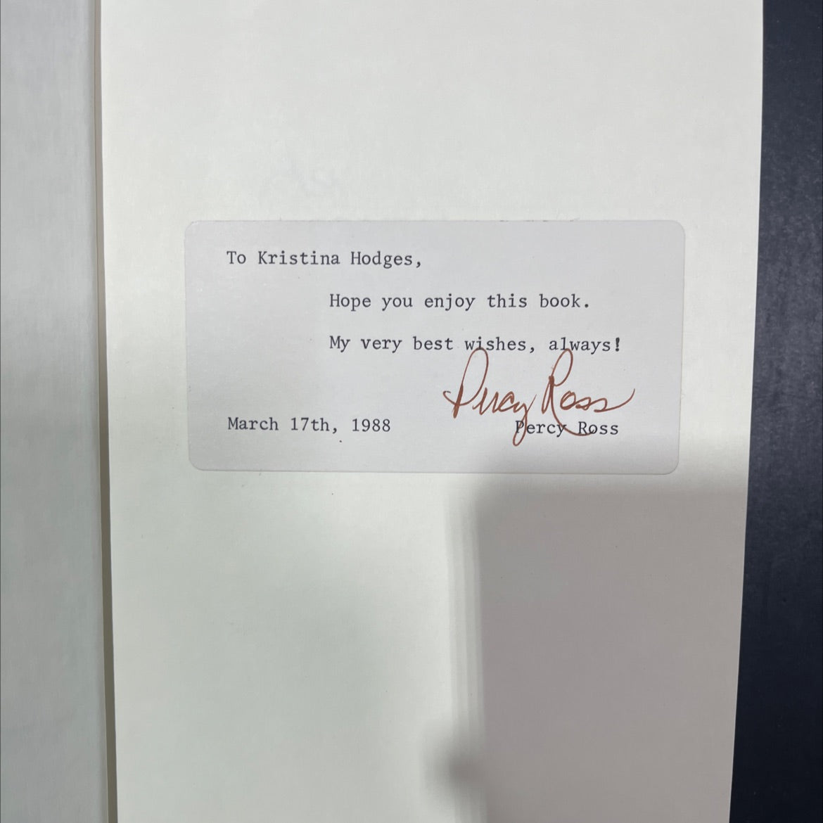 SIGNED ask for the moon-and get it! book, by percy ross, 1987 Hardcover image 4