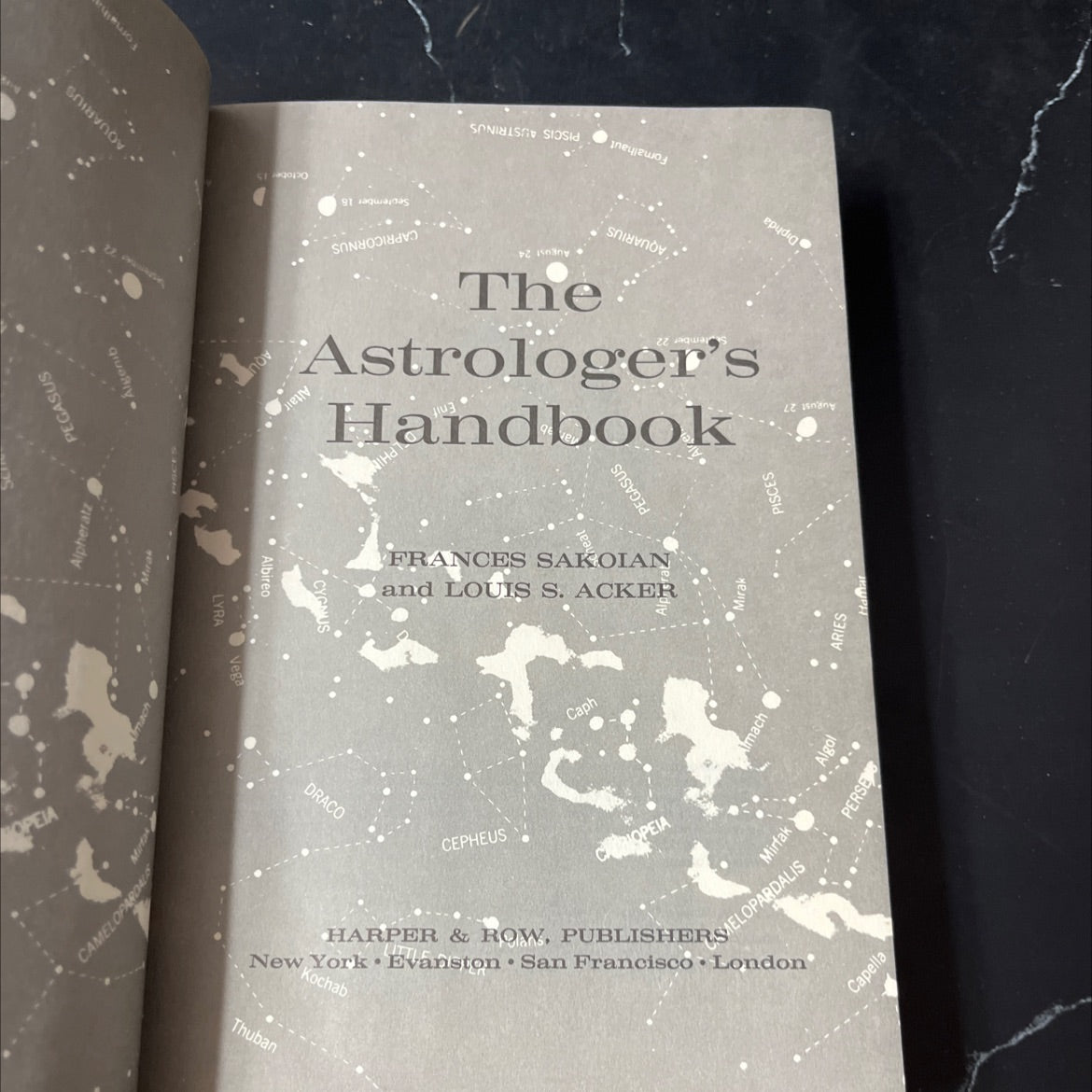 astrologer's handbook book, by frances sakoian and louis s. acker, 1973 Hardcover image 2