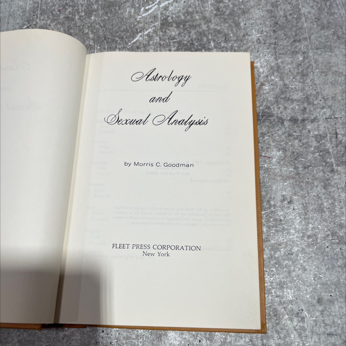 astrology and sexual analysis book, by morris c. goodman, 1972 Hardcover image 2