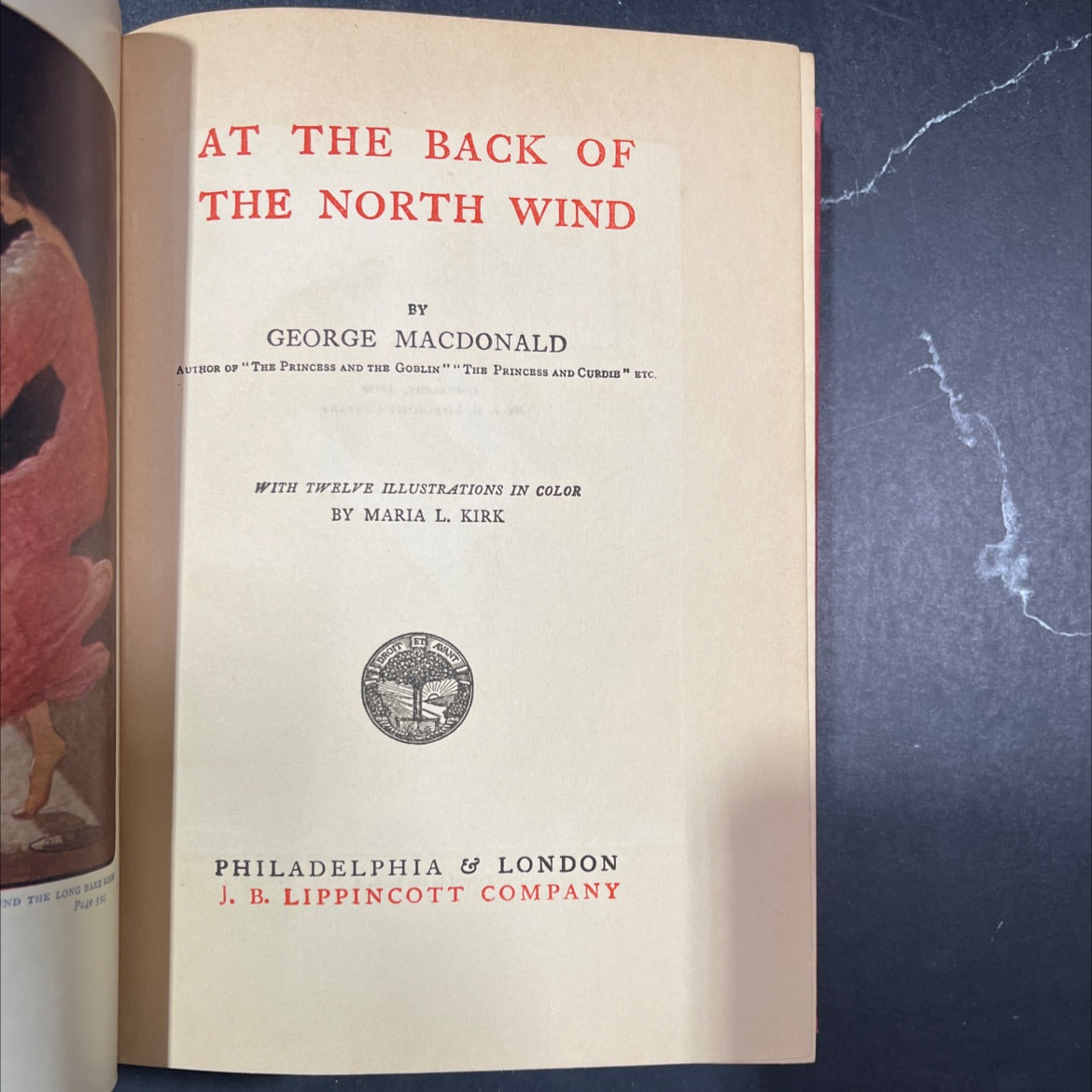 at the back of the north wind book, by george macdonald, 1909 Hardcover image 2