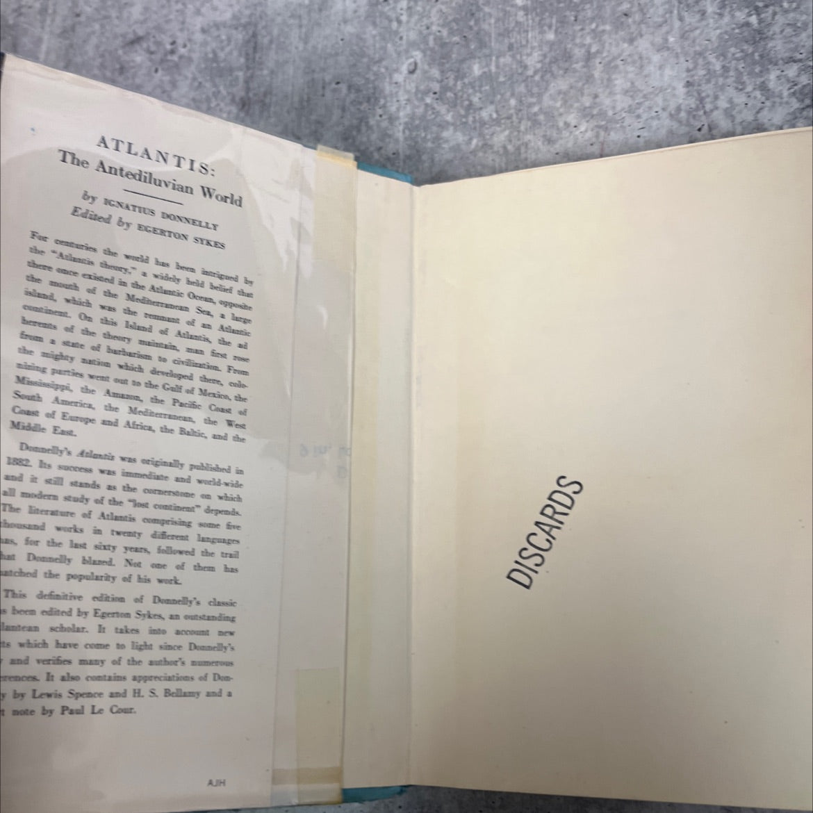 atlantis: the antediluvian world book, by ignatius donnelly, 1949 Hardcover image 4
