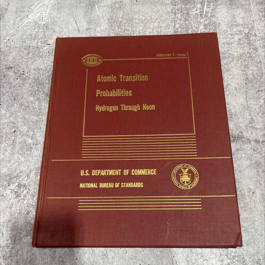 atomic transition probabilities volume hydrogen through neon a critical data compilation book, by W. L. Wiese, M. W. image 1