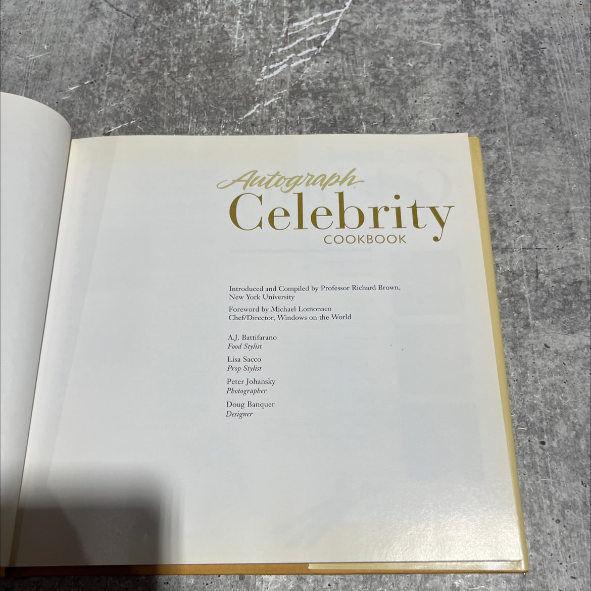 autograph celebrity cookbook book, by Professor Richard Brown, unknown Hardcover image 2