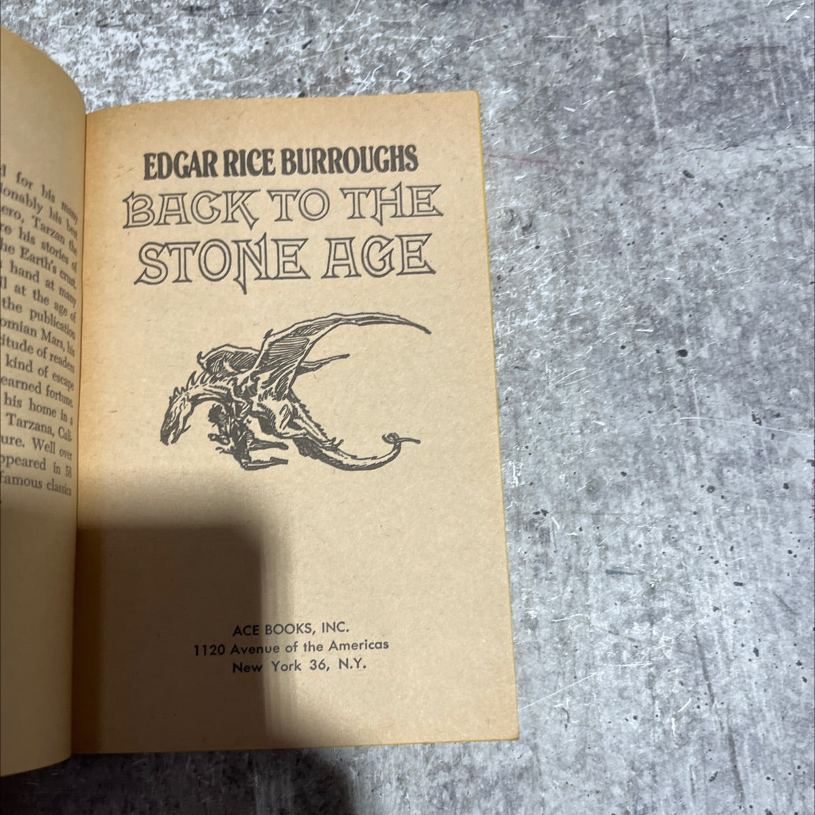 back to the stone age book, by edgar rice burroughs, 1937 Paperback image 2