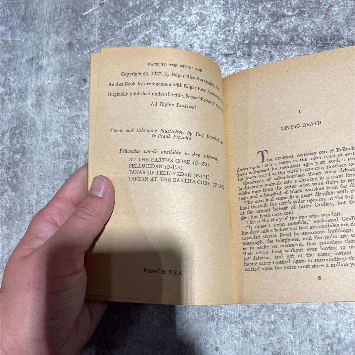 back to the stone age book, by edgar rice burroughs, 1937 Paperback image 3