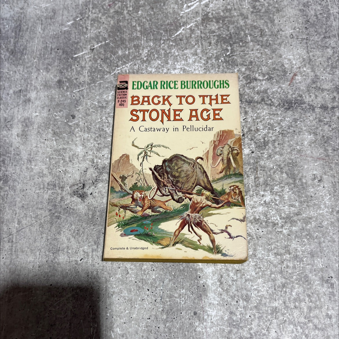 back to the stone age book, by edgar rice burroughs, 1937 Paperback image 1