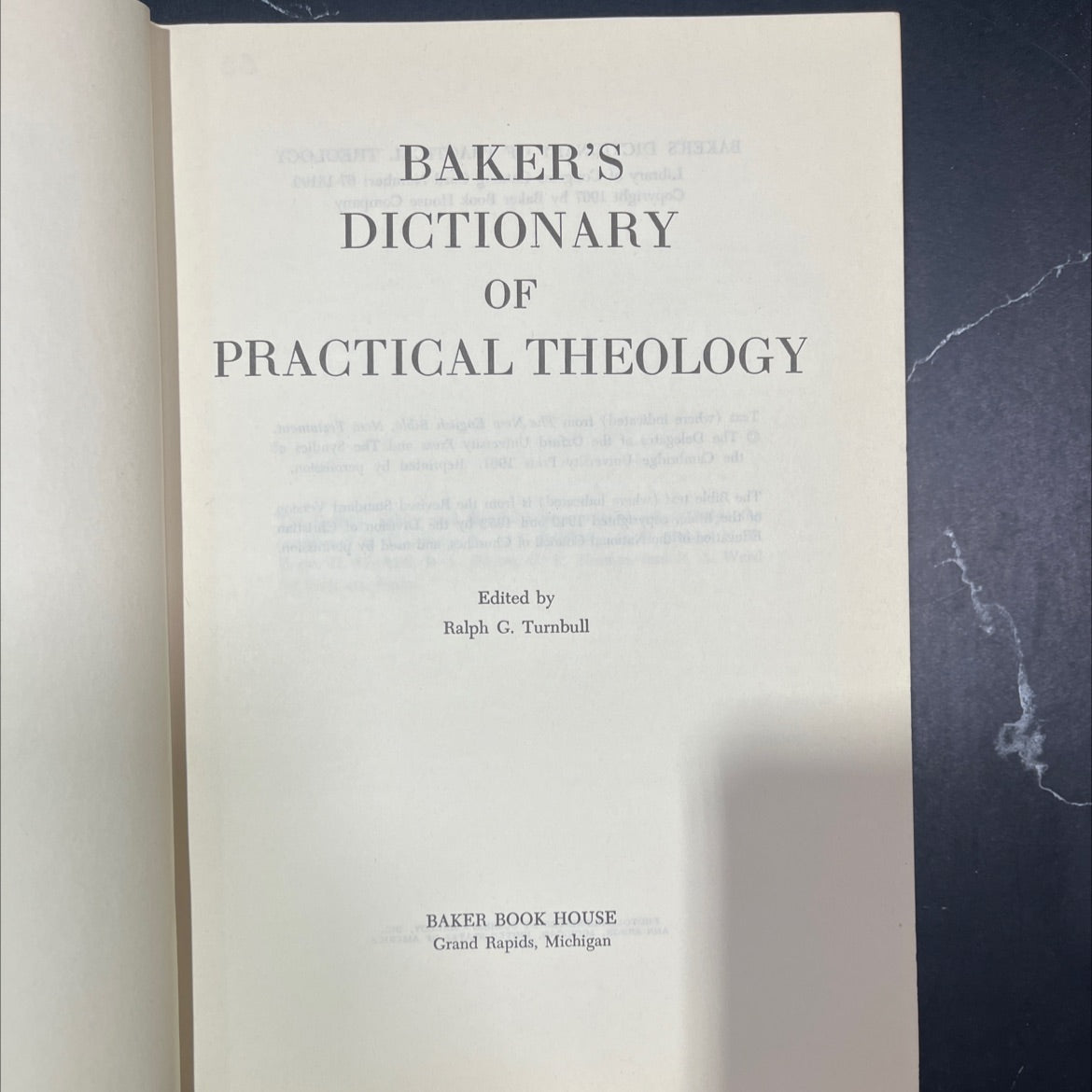baker's dictionary of practical theology book, by unknown, 1967 Hardcover image 2