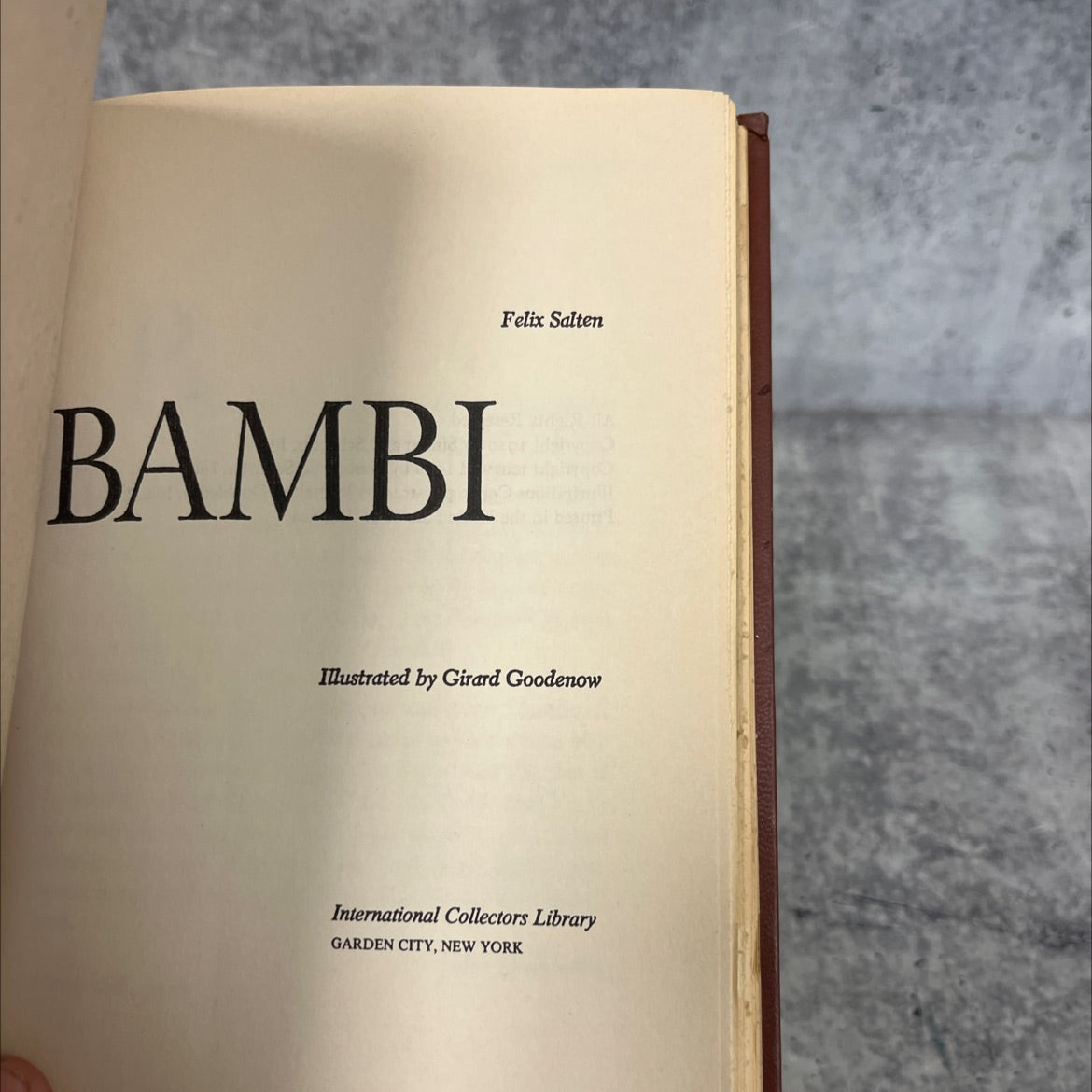 bambi book, by felix salten, 1956 Hardcover image 2