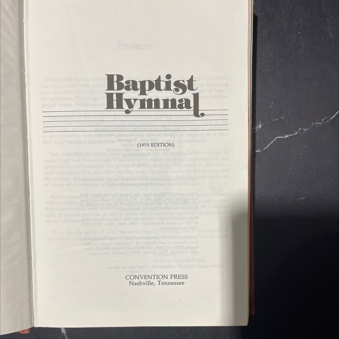 baptist hymnal book, by unknown, 1975 Hardcover image 2