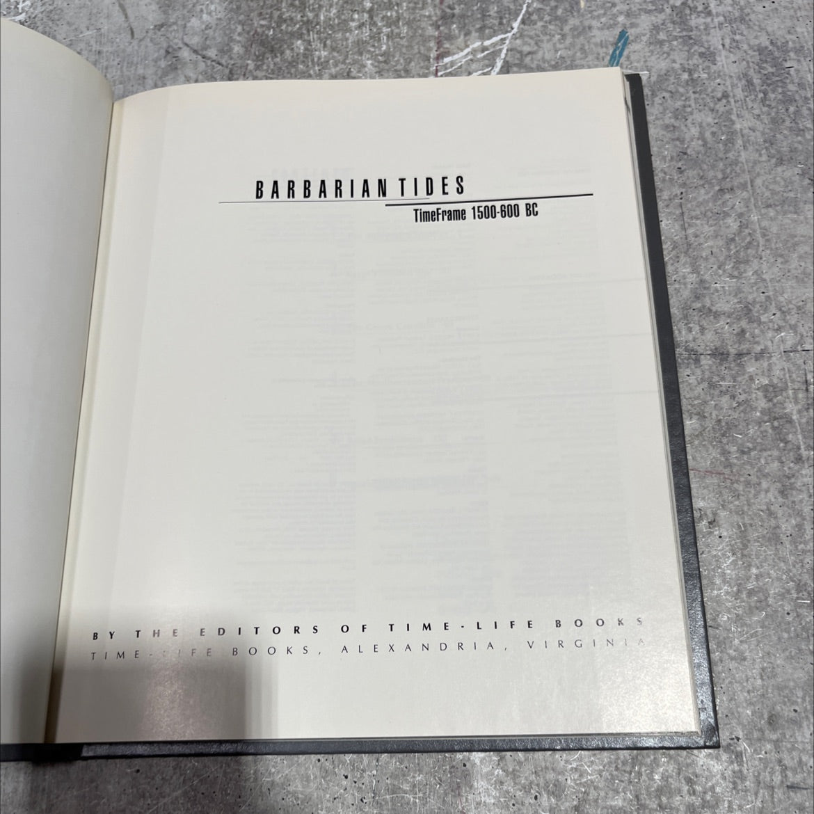 barbarian tides book, by time-life books, 1987 Hardcover image 2