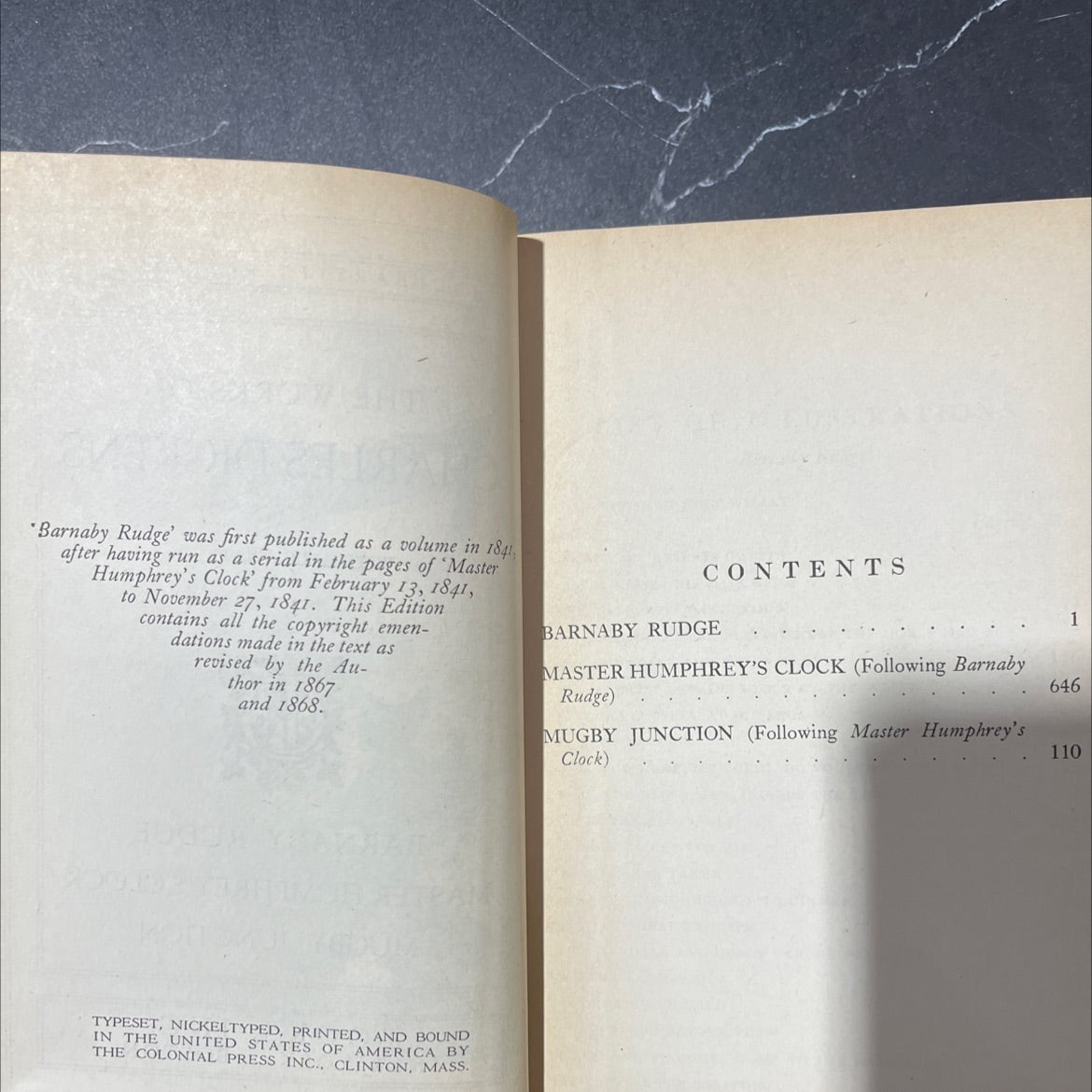 barnaby rudge, master humphrey's clock, mugby junction book, by charles dickens, 1868 Hardcover image 3