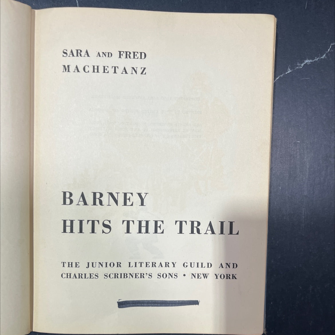 barney hits the trail book, by sara and fred machetanz, 1950 Hardcover image 2