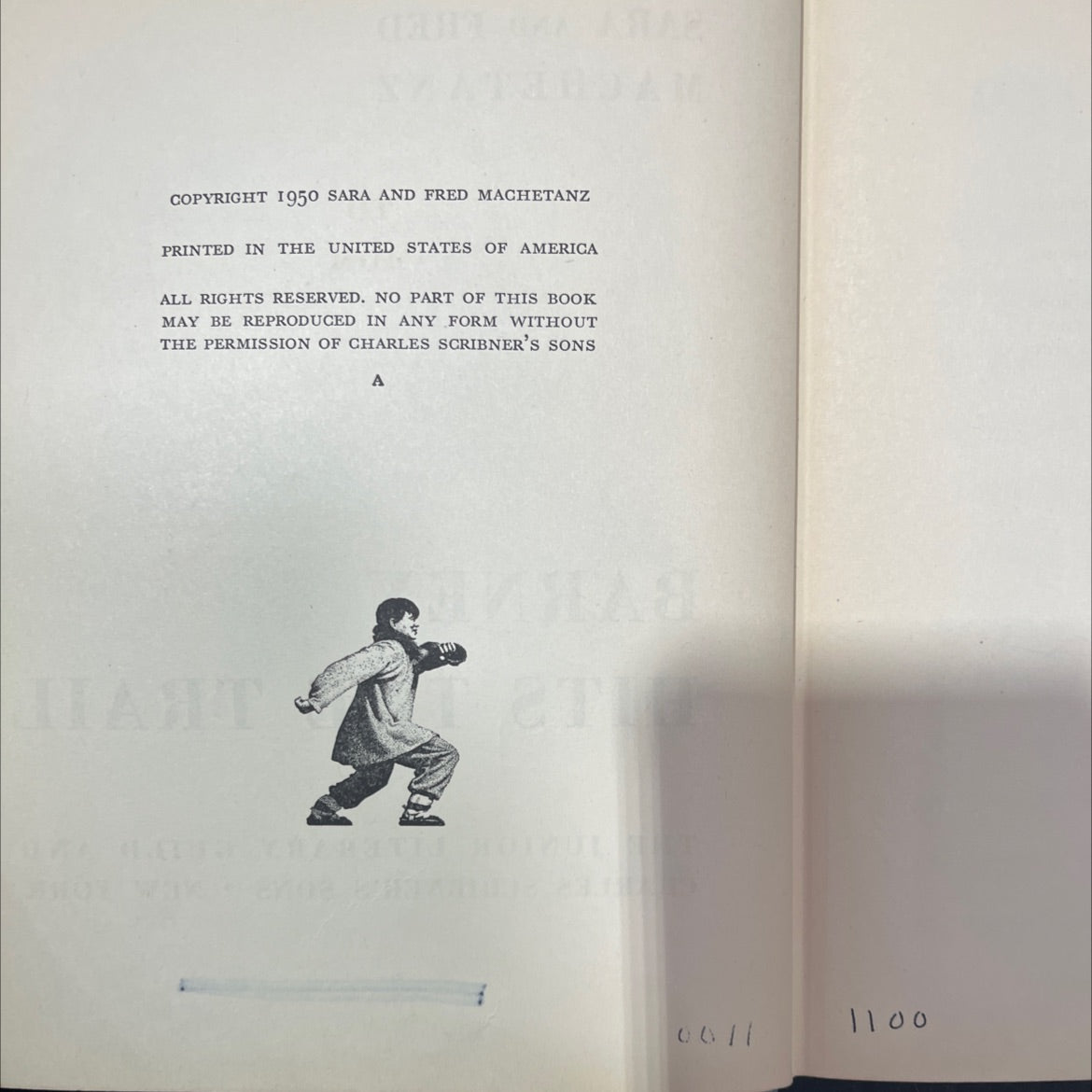 barney hits the trail book, by sara and fred machetanz, 1950 Hardcover image 3