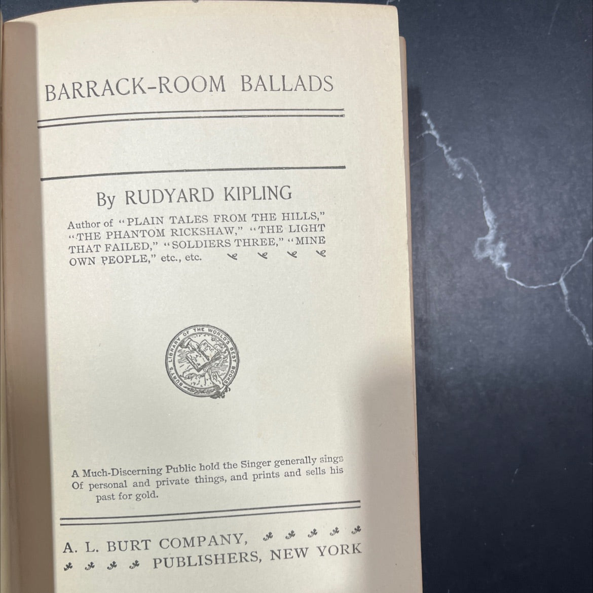 barrack-room ballads book, by rudyard kipling, 1900 Hardcover image 2