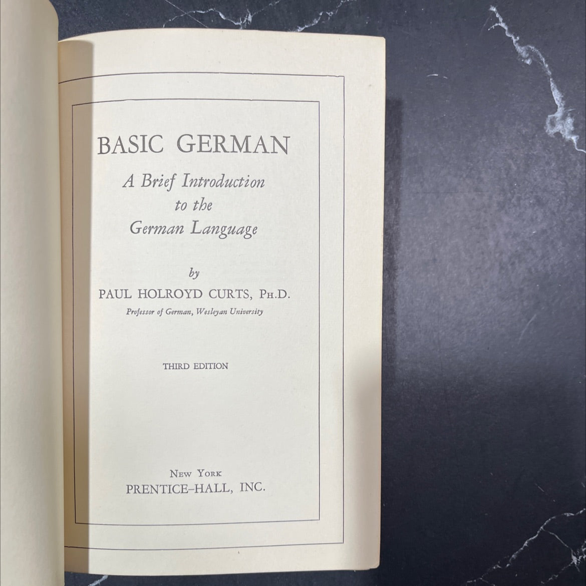 basic german a brief introduction to the german language book, by paul holroyd curts, 1952 Hardcover image 2