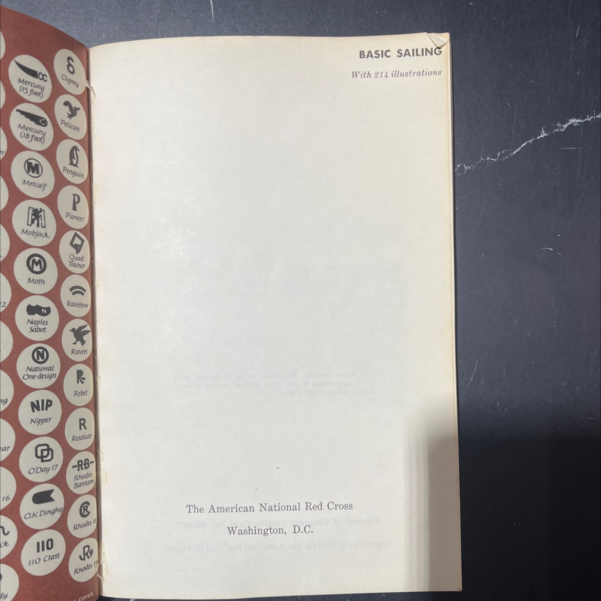 basic sailing book, by The American National Red Cross, 1966 Paperback image 2