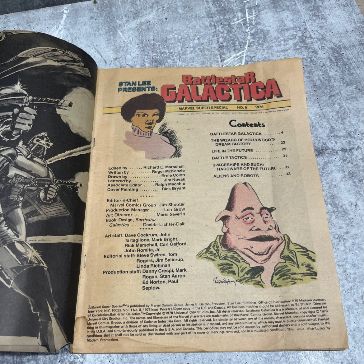 battlestar galactica marvel super special book, by glen larson, 1978 Paperback image 2