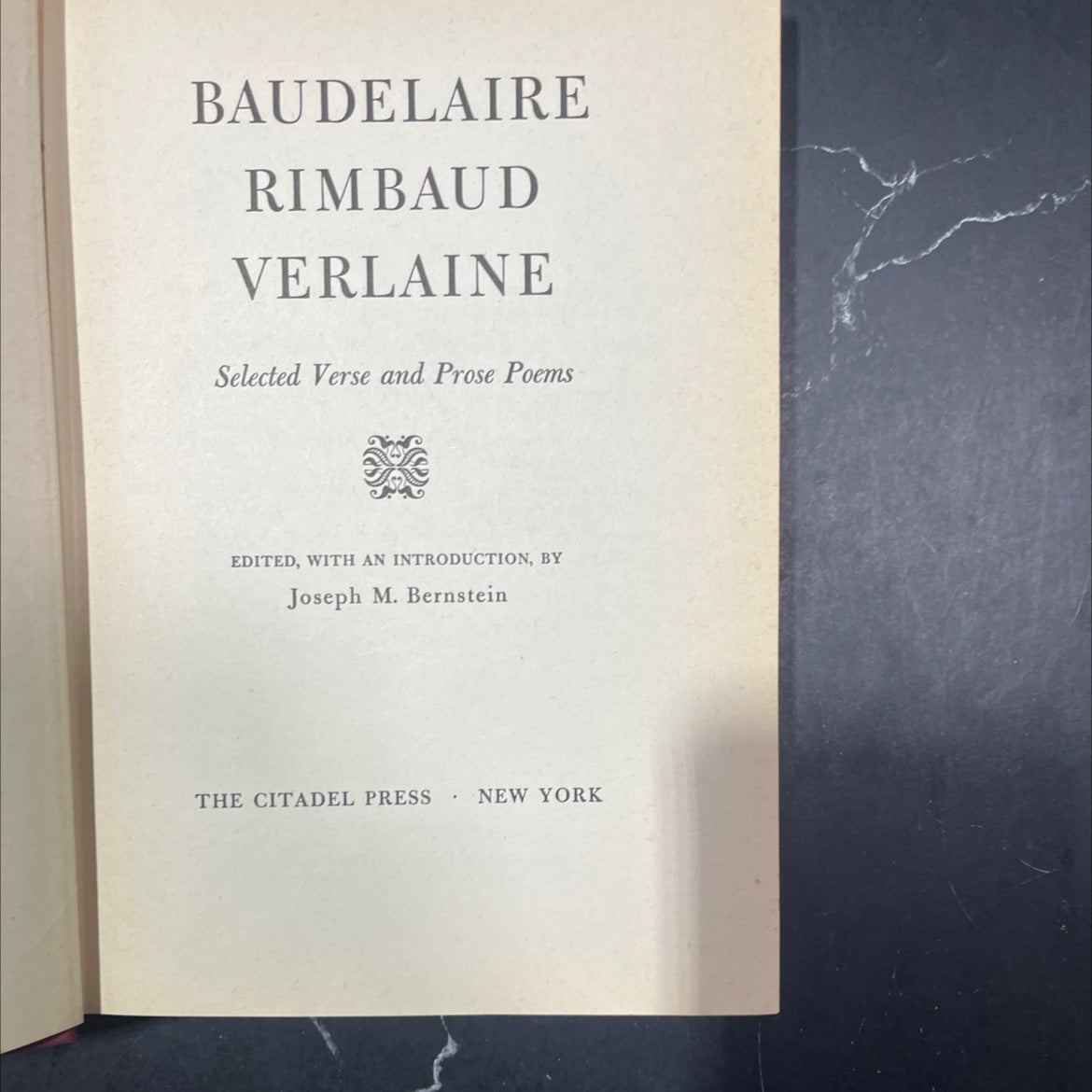baudelaire rimbaud verlaine selected verse and prose poems book, by Joseph M. Bernstein, 1947 Hardcover image 2