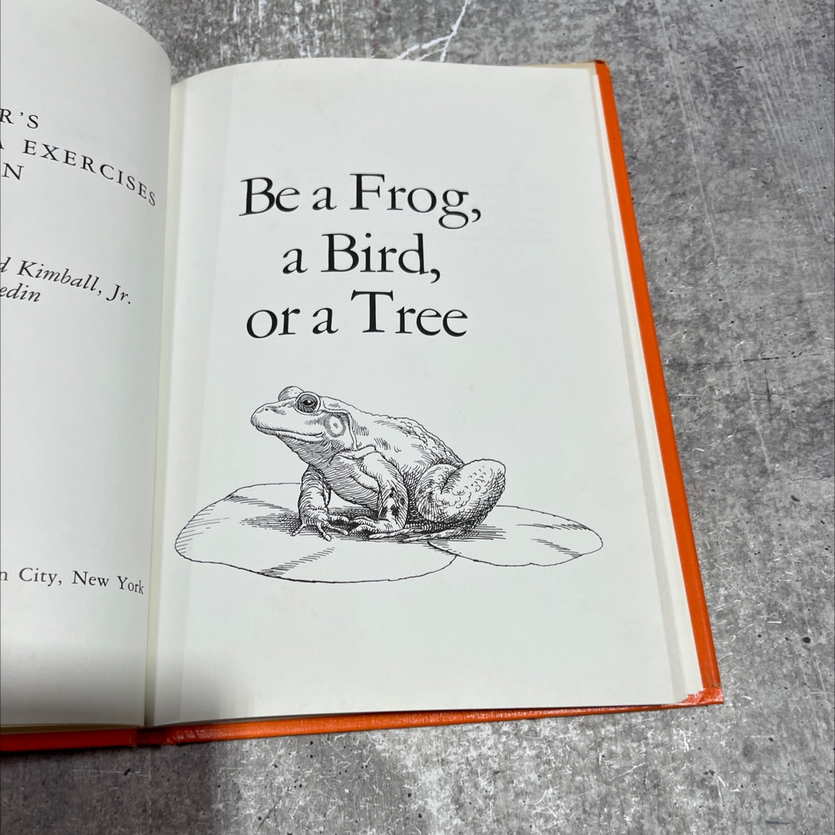 be a frog, a bird, or a tree book, by rachel carr, 1973 Hardcover image 2