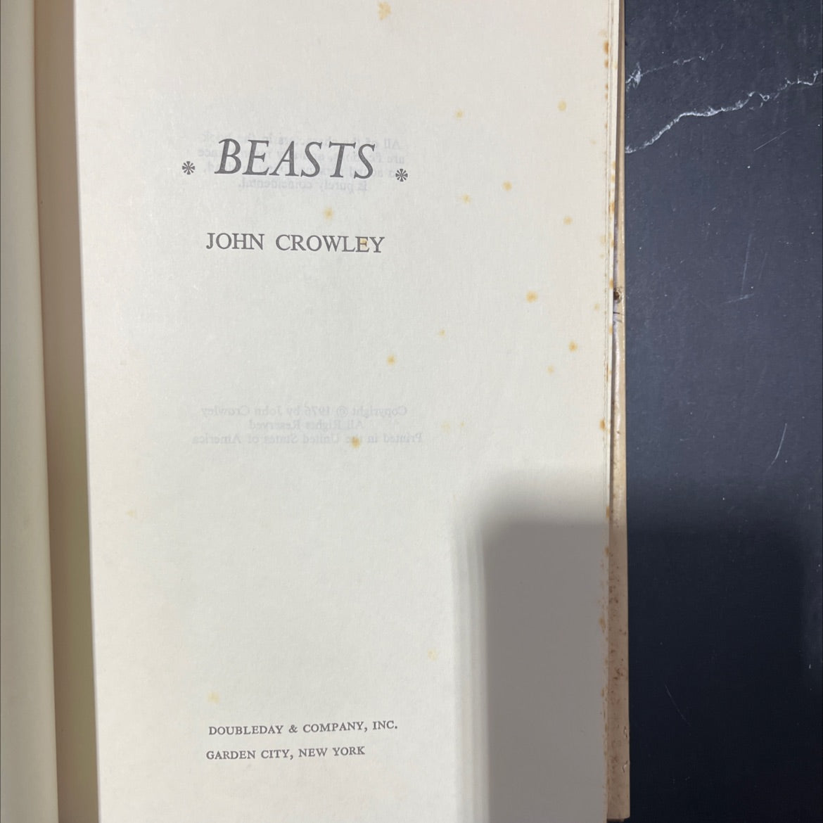 beasts book, by john crowley, 1976 Hardcover image 2