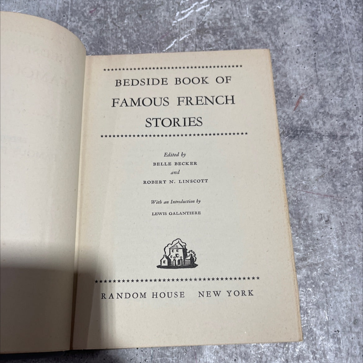 bedside book of famous french stories book, by belle becker, robert n. linscott, 1945 Hardcover image 2