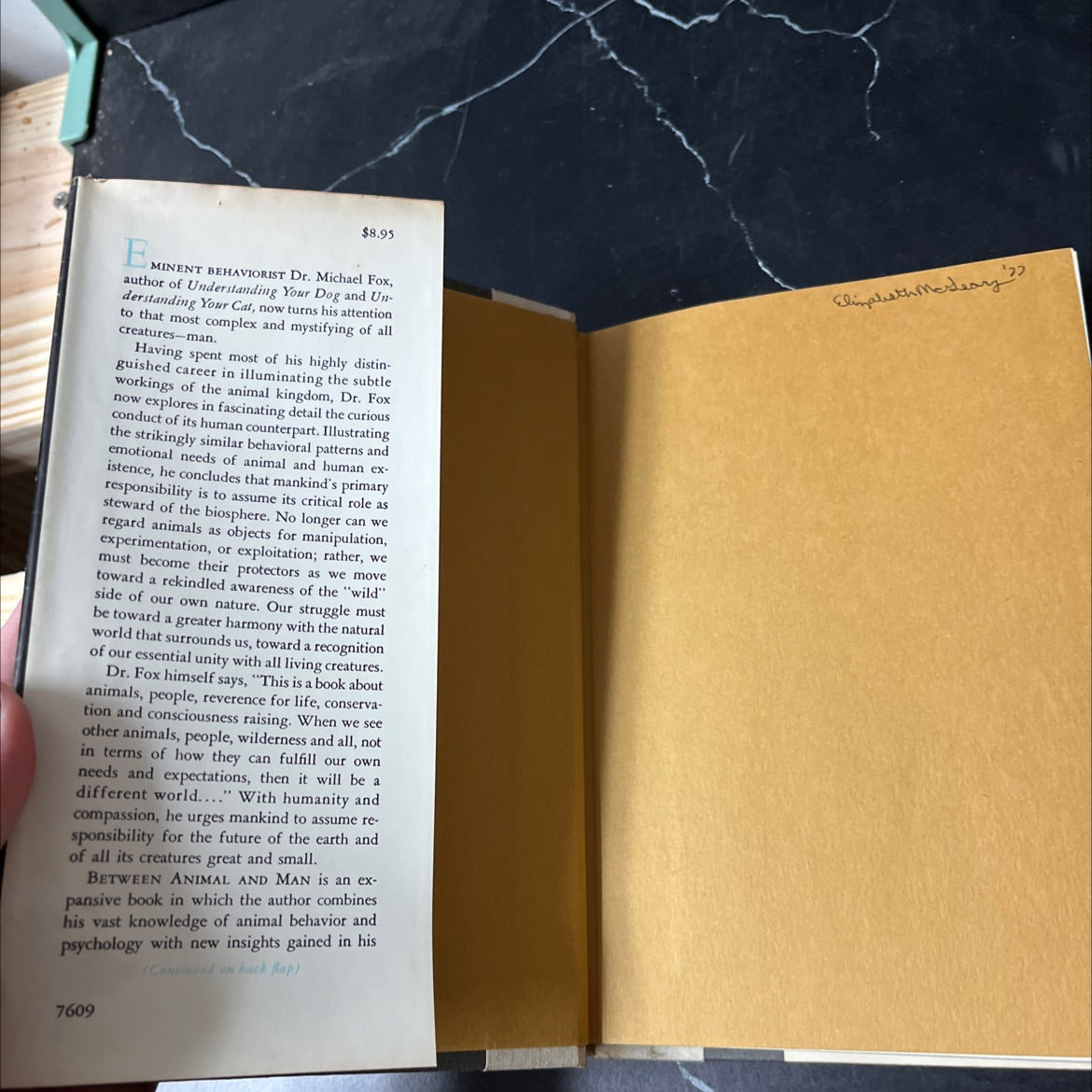 behavior x between animal and man book, by Dr. Michael W. Fox, 1976 Hardcover image 4