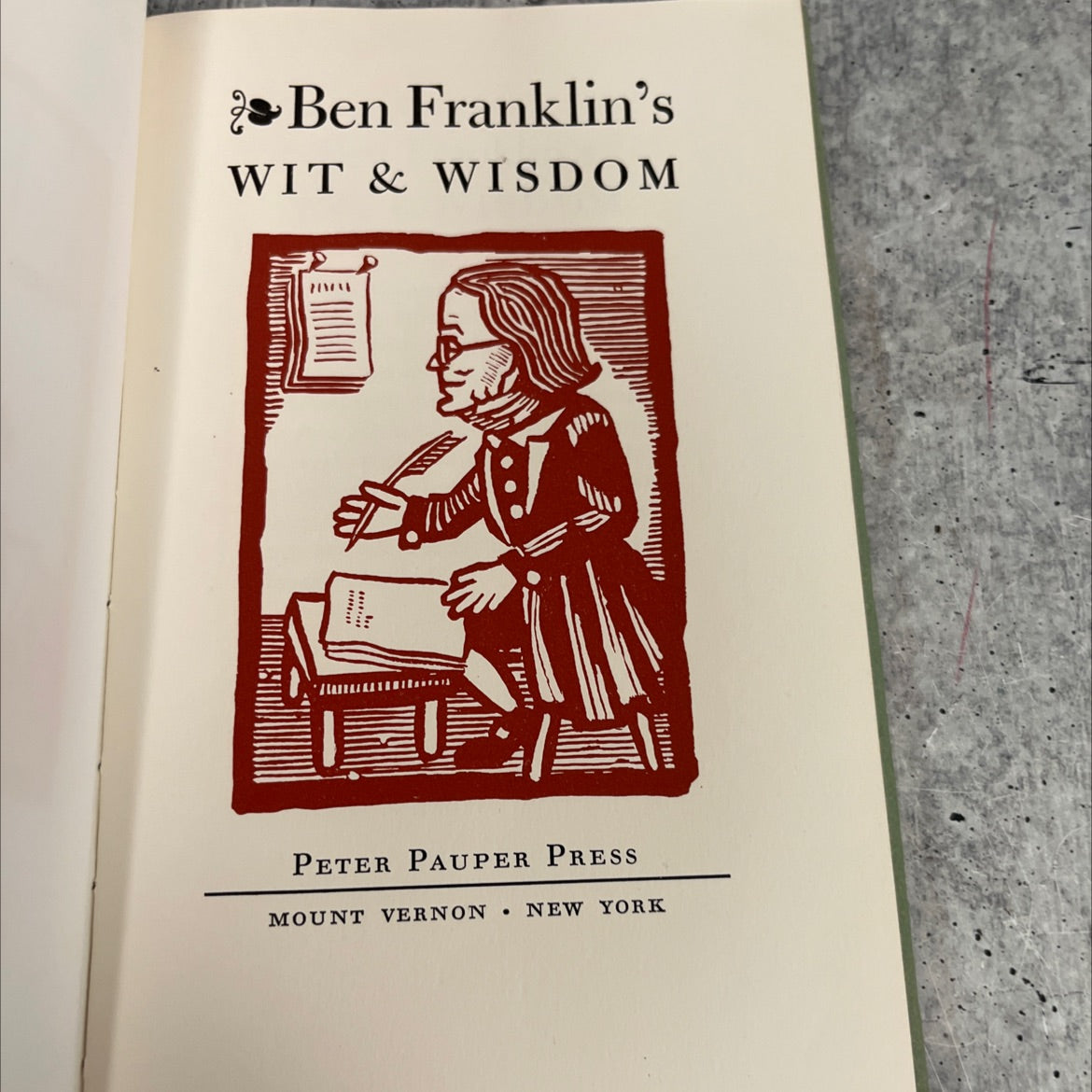 ben franklin's wit & wisdom book, by unknown, 2014 Hardcover image 2
