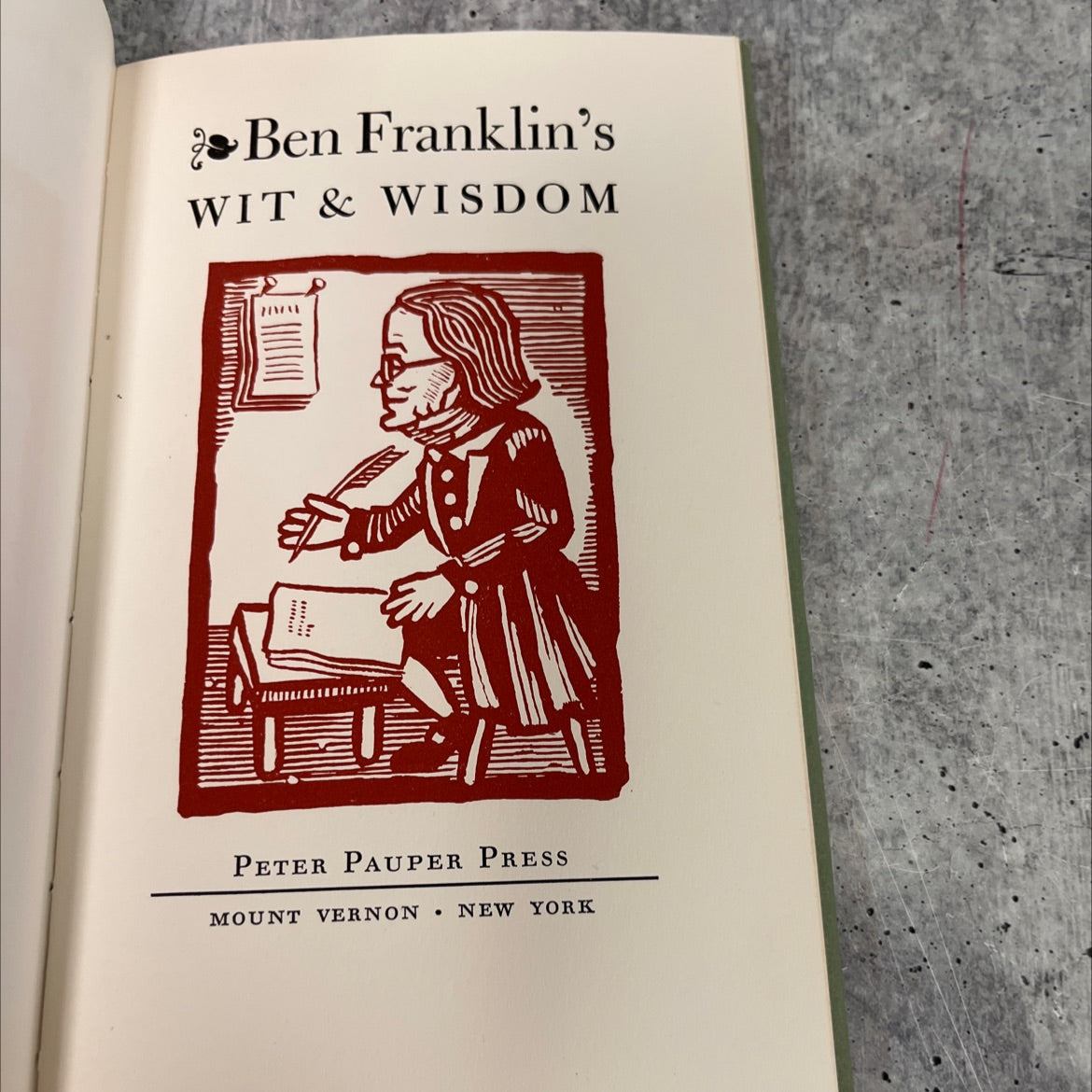ben franklin's wit & wisdom book, by unknown, 2014 Hardcover image 3