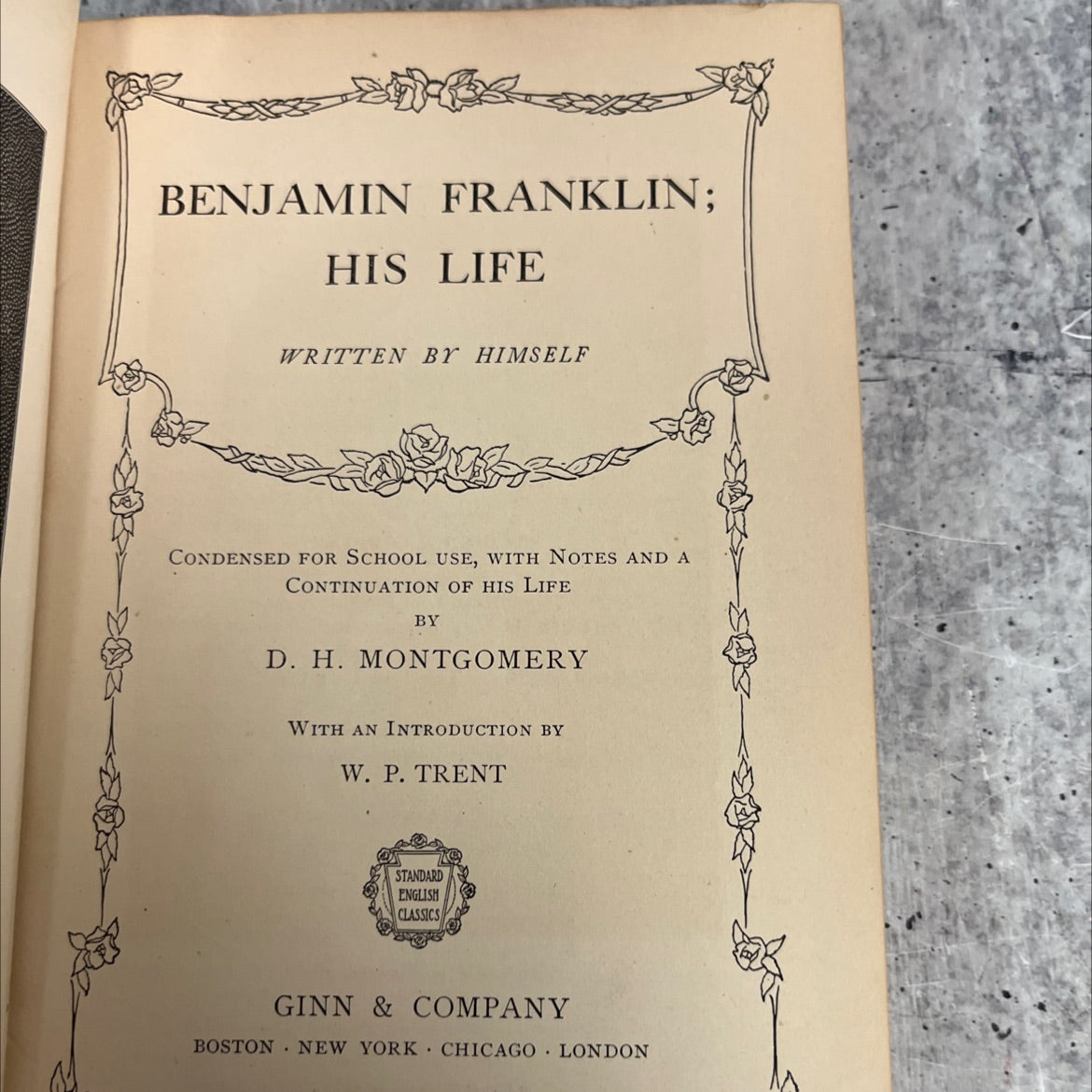 benjamin franklin; his life written by himself condensed for school use, with notes and a continuation of his life image 2