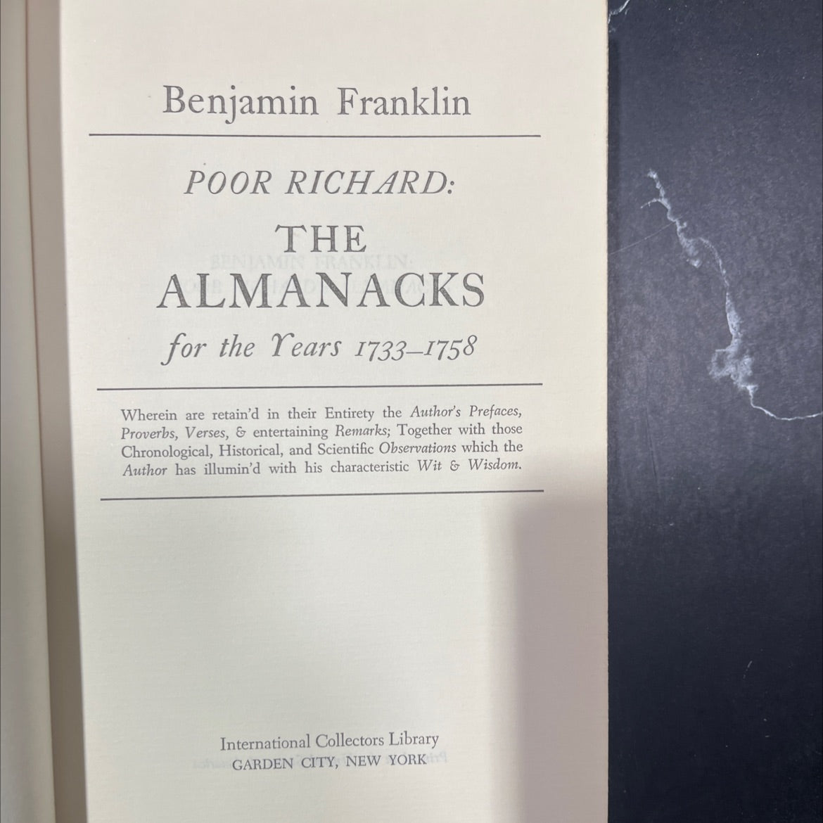 benjamin franklin poor richard: the benjamin franklin almanacks for the years 1733–1758 book, by benjamin franklin, image 2