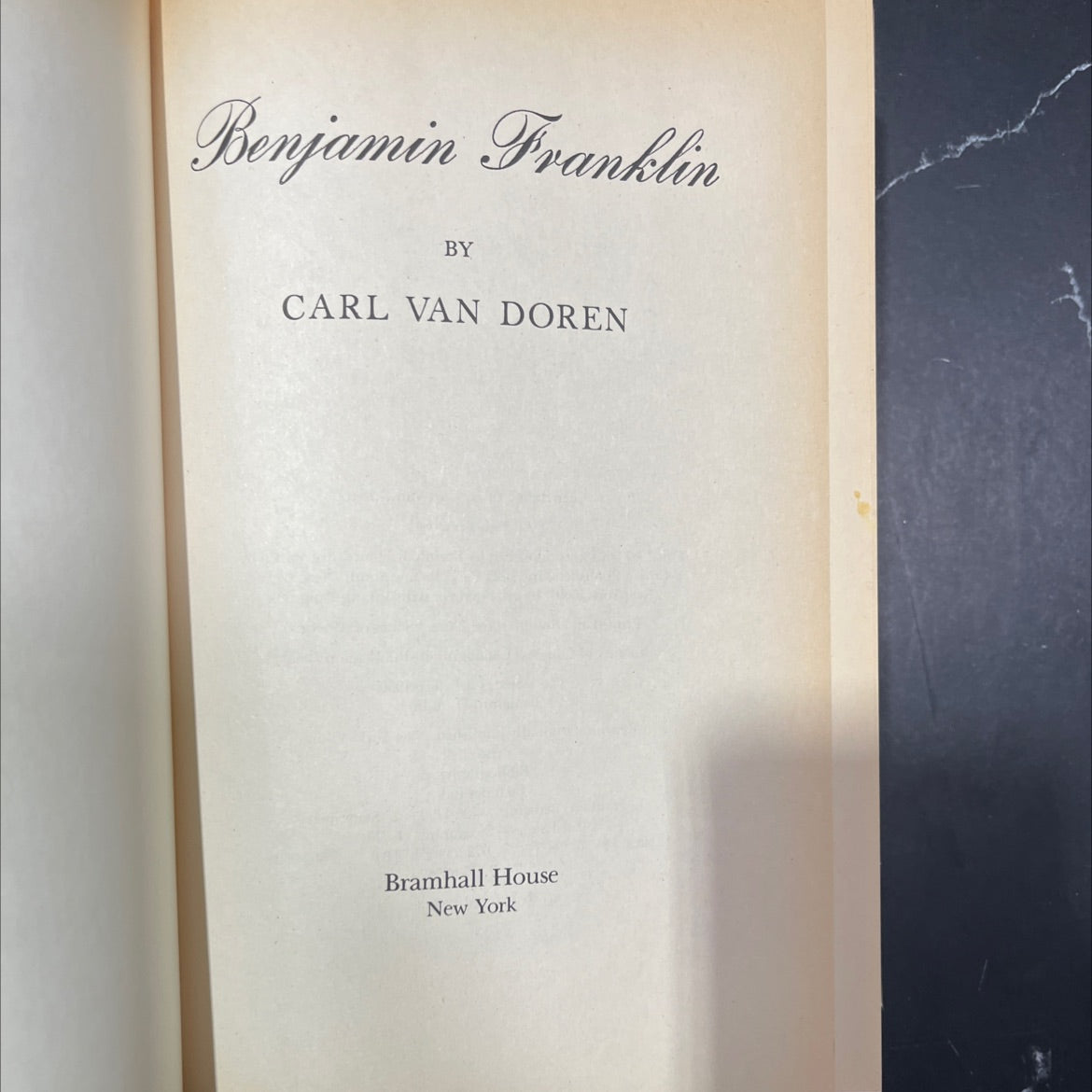 benjamin franklin book, by carl van doren, 1987 Hardcover image 2