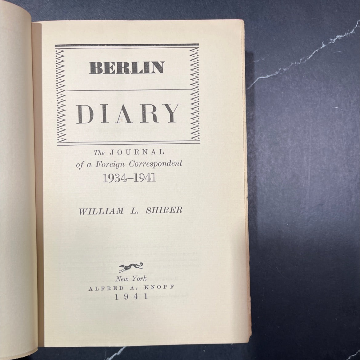 berlin diary the journal of a foreign correspondent 1934-1941 book, by william l. shirer, 1941 Hardcover, First image 2