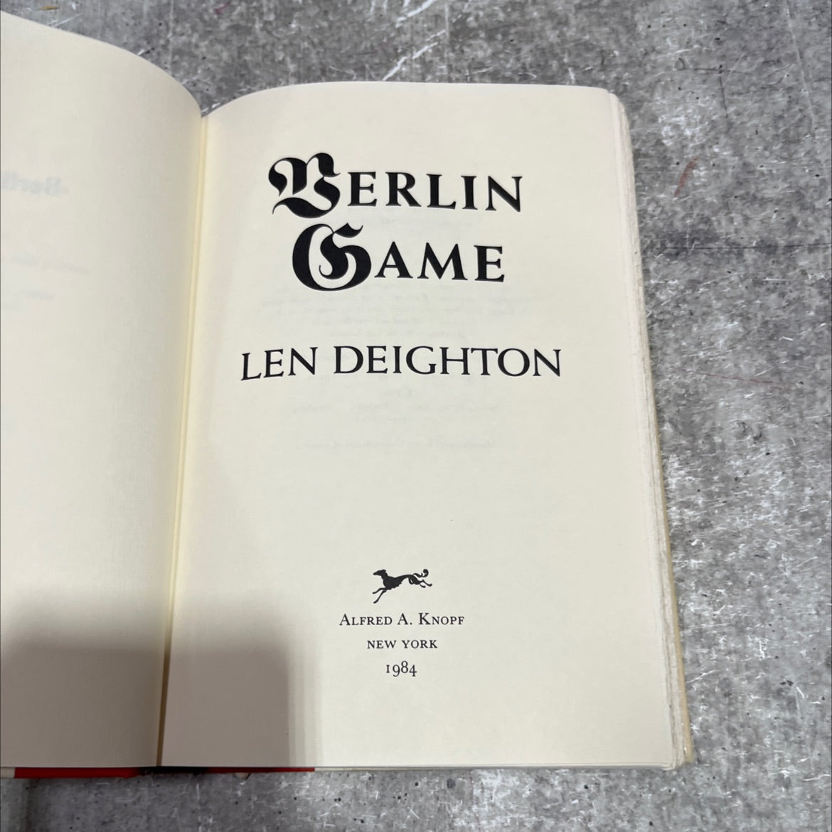 berlin game book, by Len Deighton, 1984 Hardcover image 2