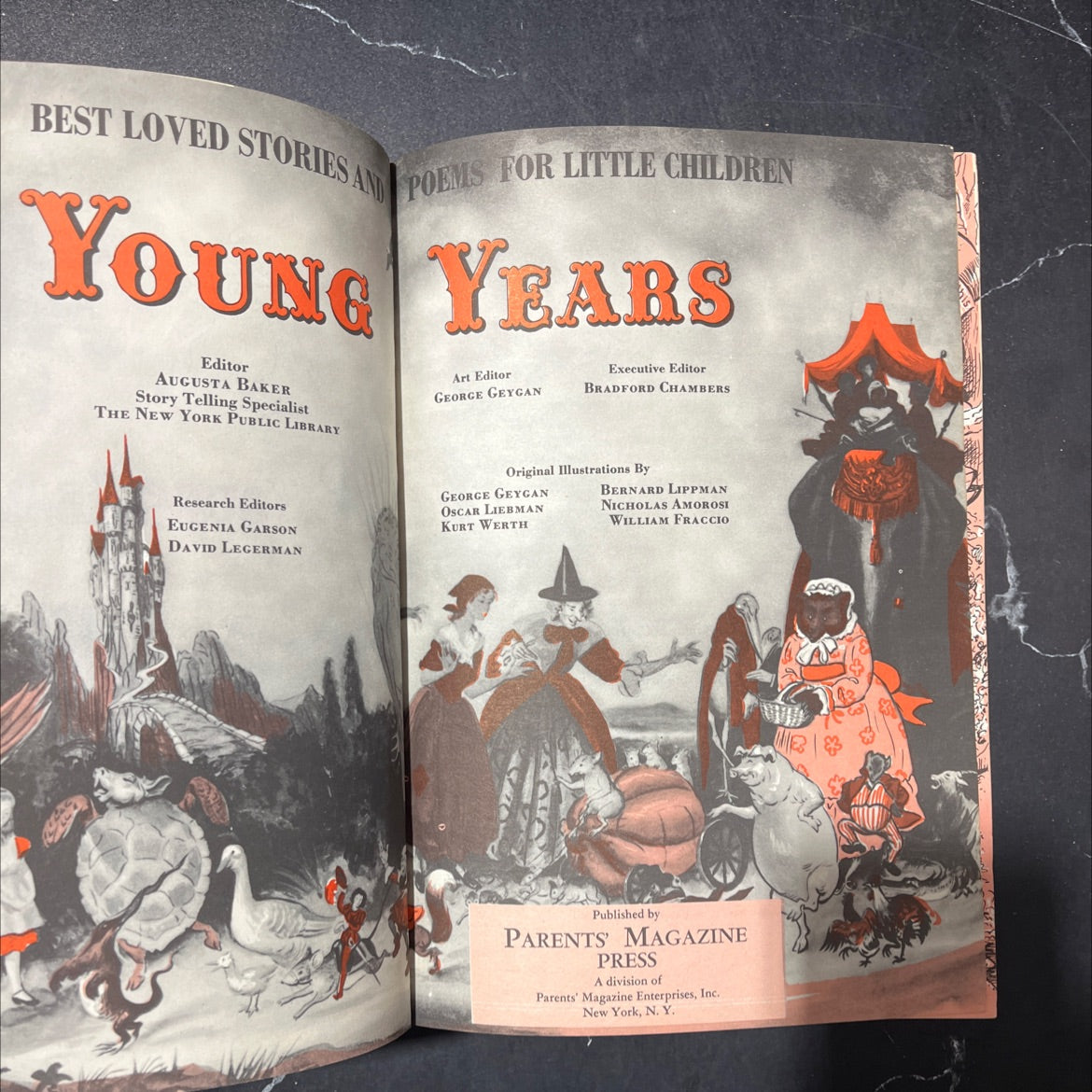 best loved stories and poems for little children young years book, by augusta baker, 1971 Hardcover image 2