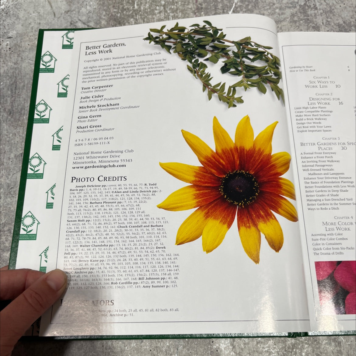 better gardens, less work book, by barbara pleasant, 2001 Hardcover image 3