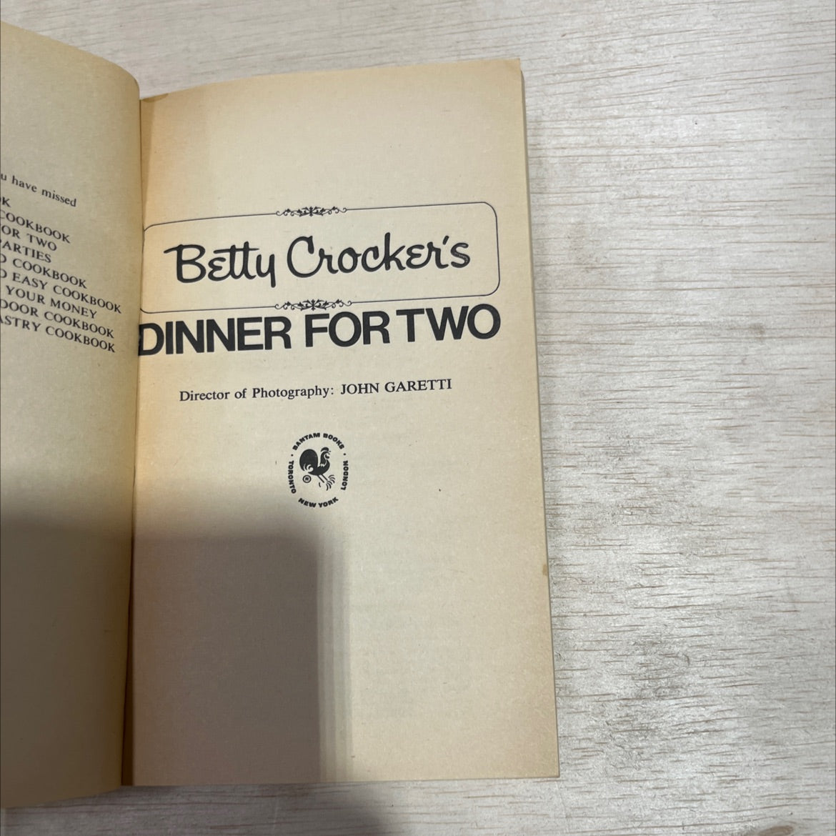 betty crocker's dinner for two book, by unknown, 1977 Paperback image 2