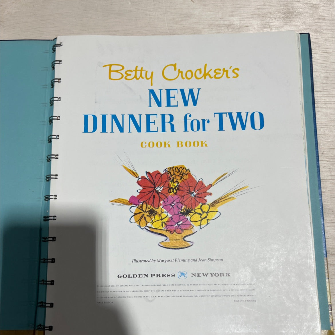betty crocker's new dinner for two cook book book, by unknown, 1964 Hardcover image 2