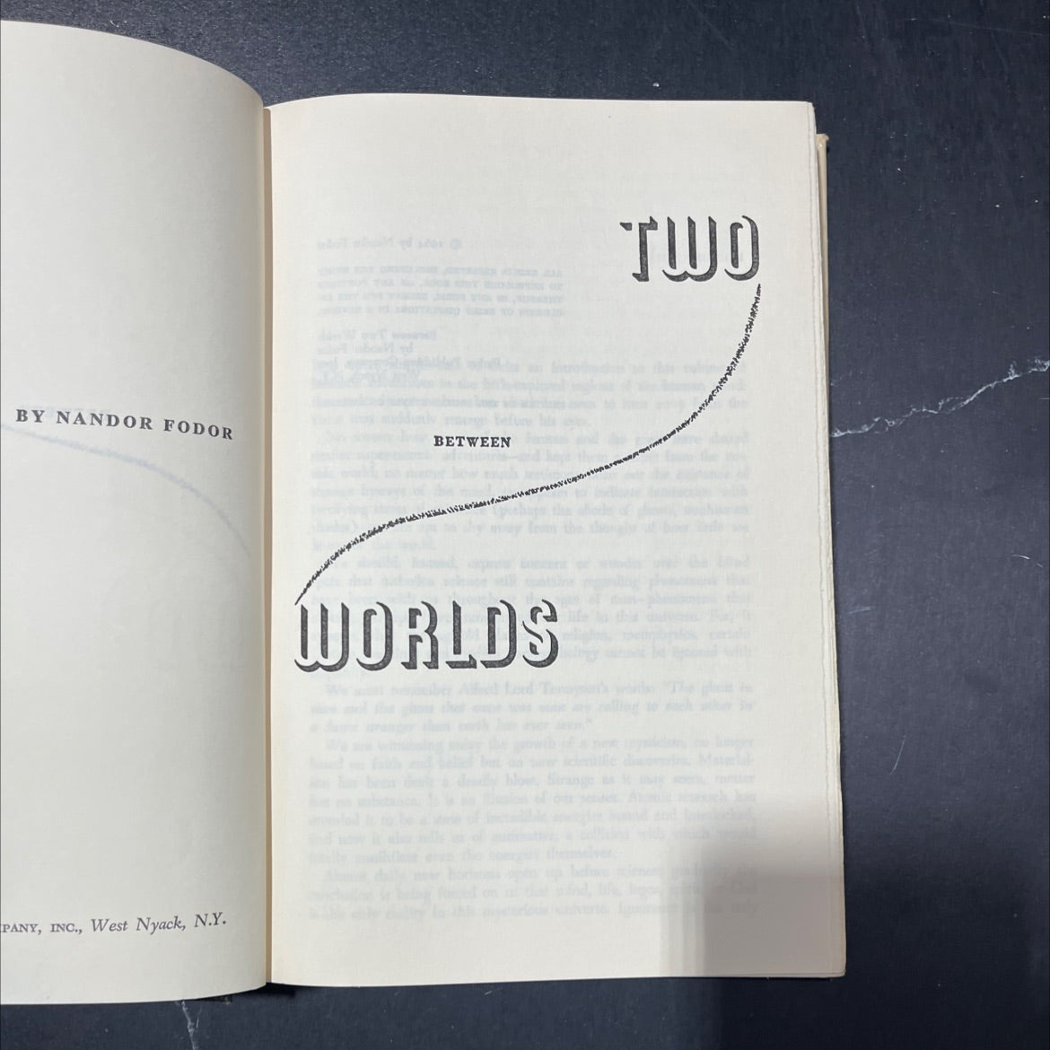 between two worlds book, by nandor fodor, 1964 Hardcover image 2