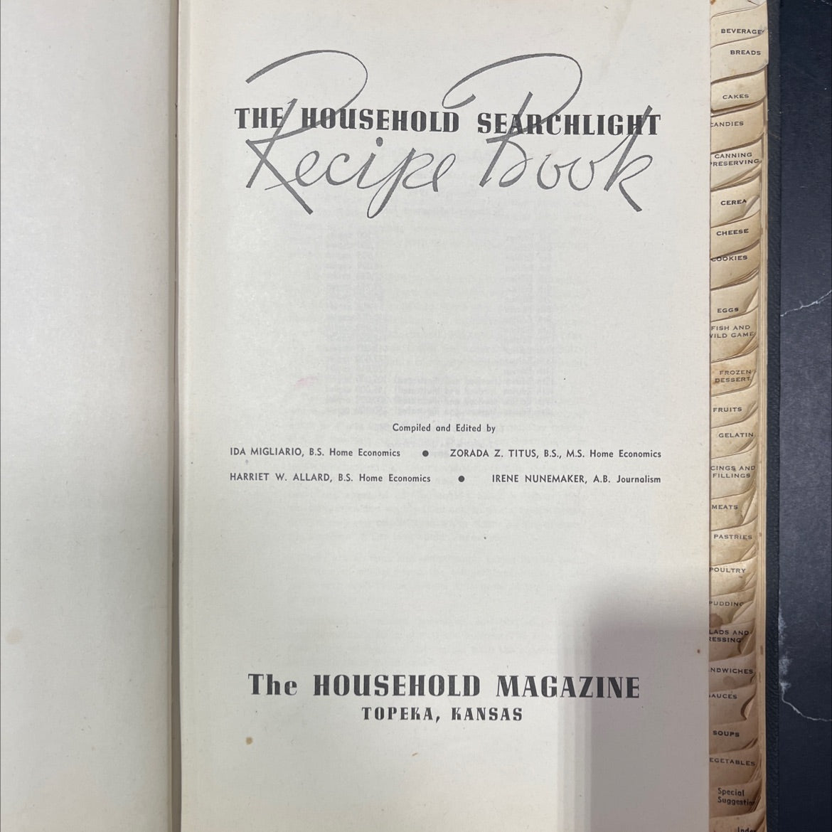 beverage breads the household searchlight recipe book book, by ida migliario, zorada z. titus, harriet w. allard, irene image 2